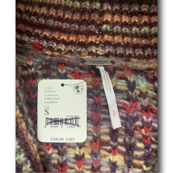 Free People Home on the Range  Cardigan Sweater Size-S NWT - Picture 5 of 10